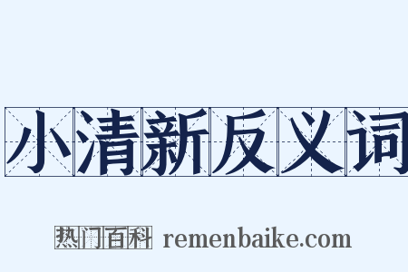 小清新反义词是什么意思的图片
